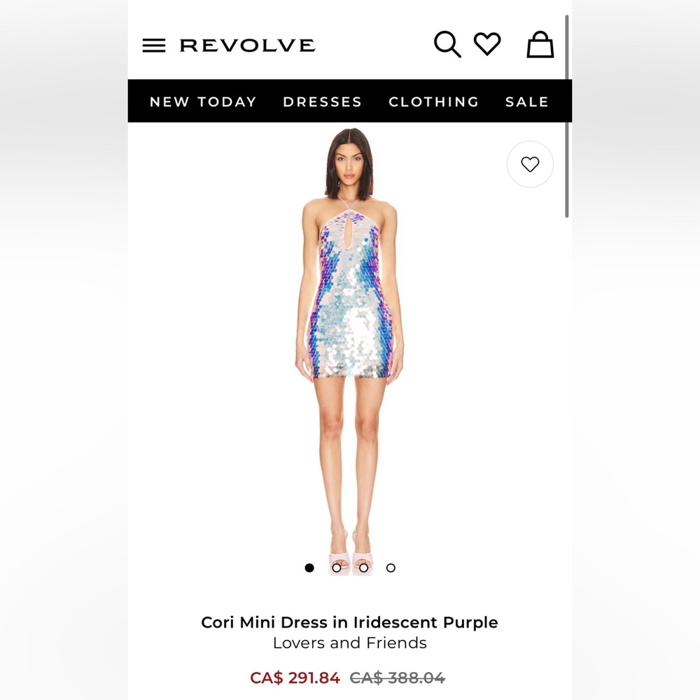 Lovers + Friends Sequin Mini Dress in Iridescent Blue and Purple - Picture 2 of 5